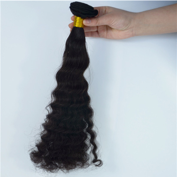 Natural black color Deep curl hair extensions LJ155